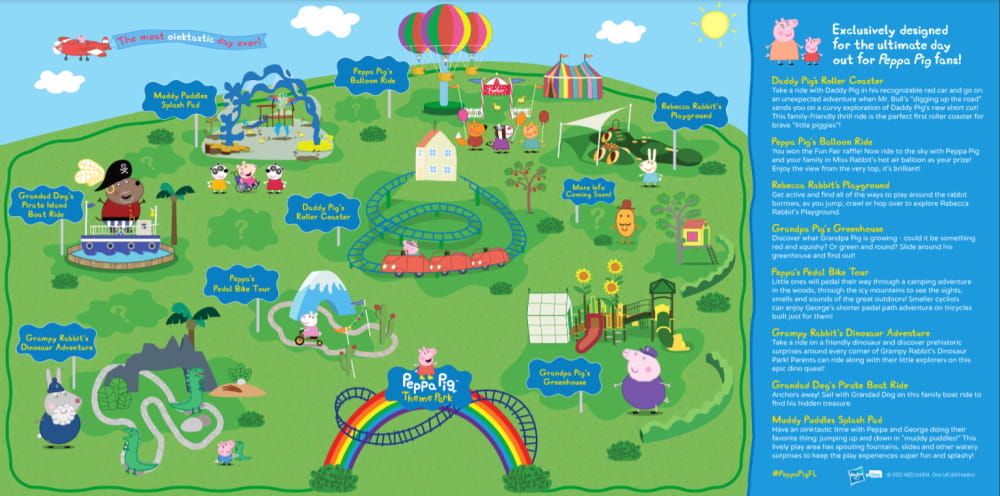 carte peppa pig theme park