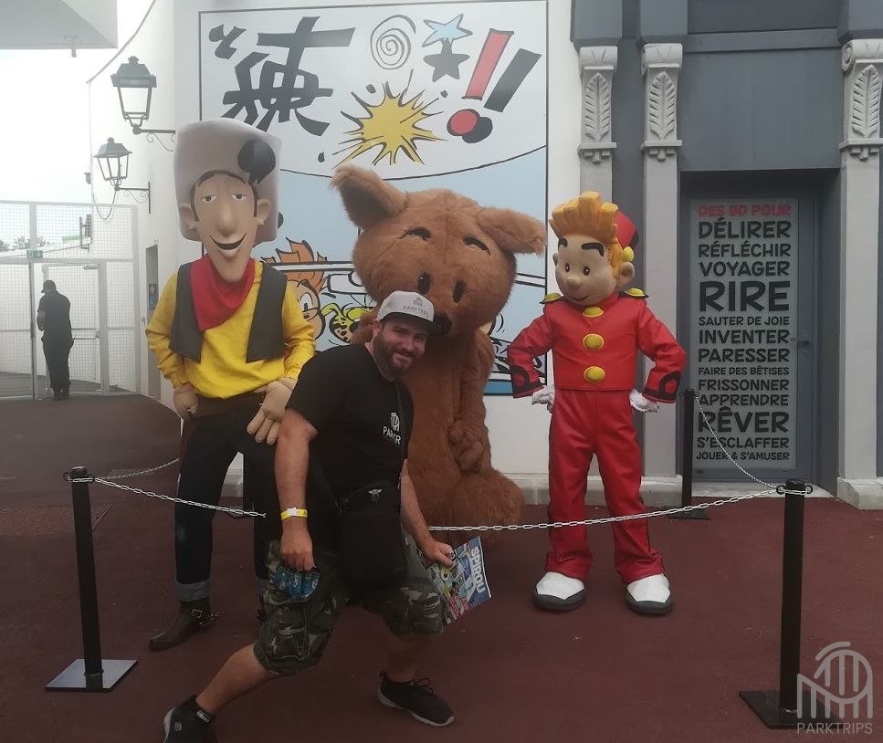 Les mascottes du parc Spirou et Clément
