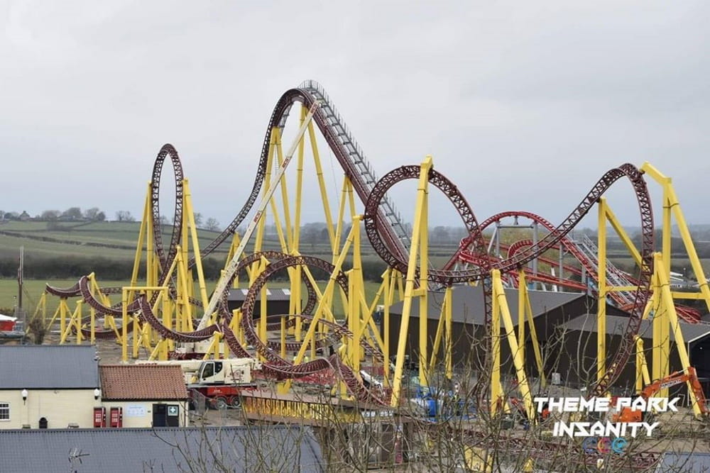 FLAMINGO LAND 2022 10 inversions coaster intamin