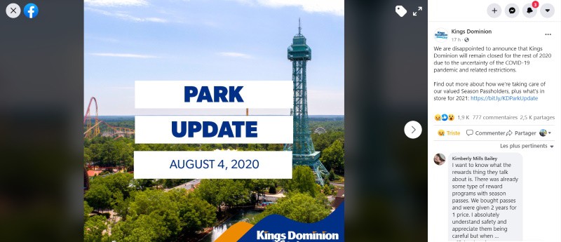 kings dominion statut