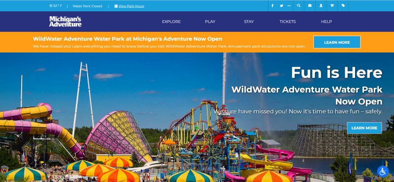 michigan's adventure water park annoncement