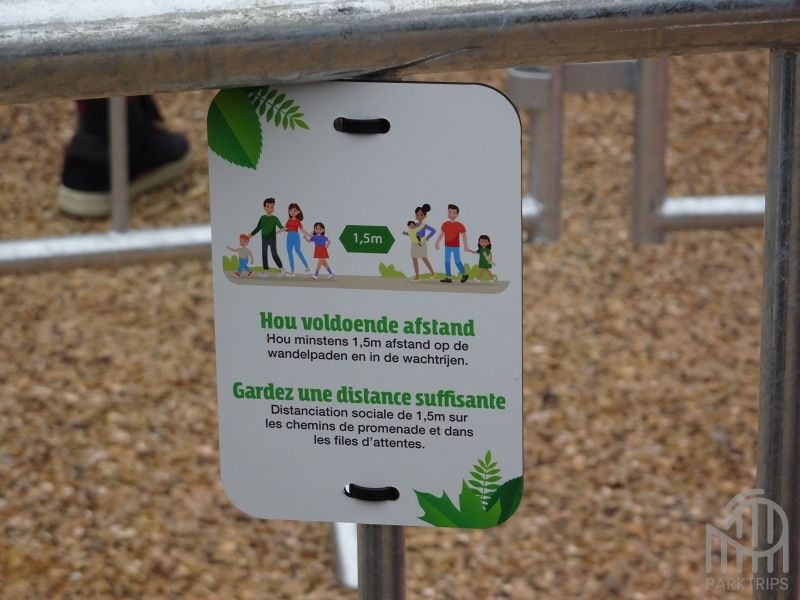 panneau distanciation sociale bellewaerde