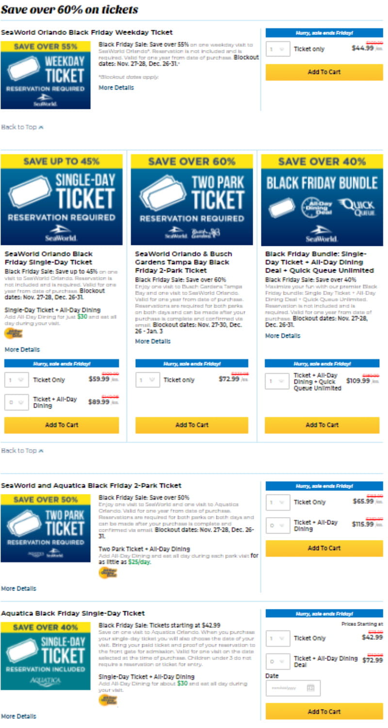 seaworld orlando black friday
