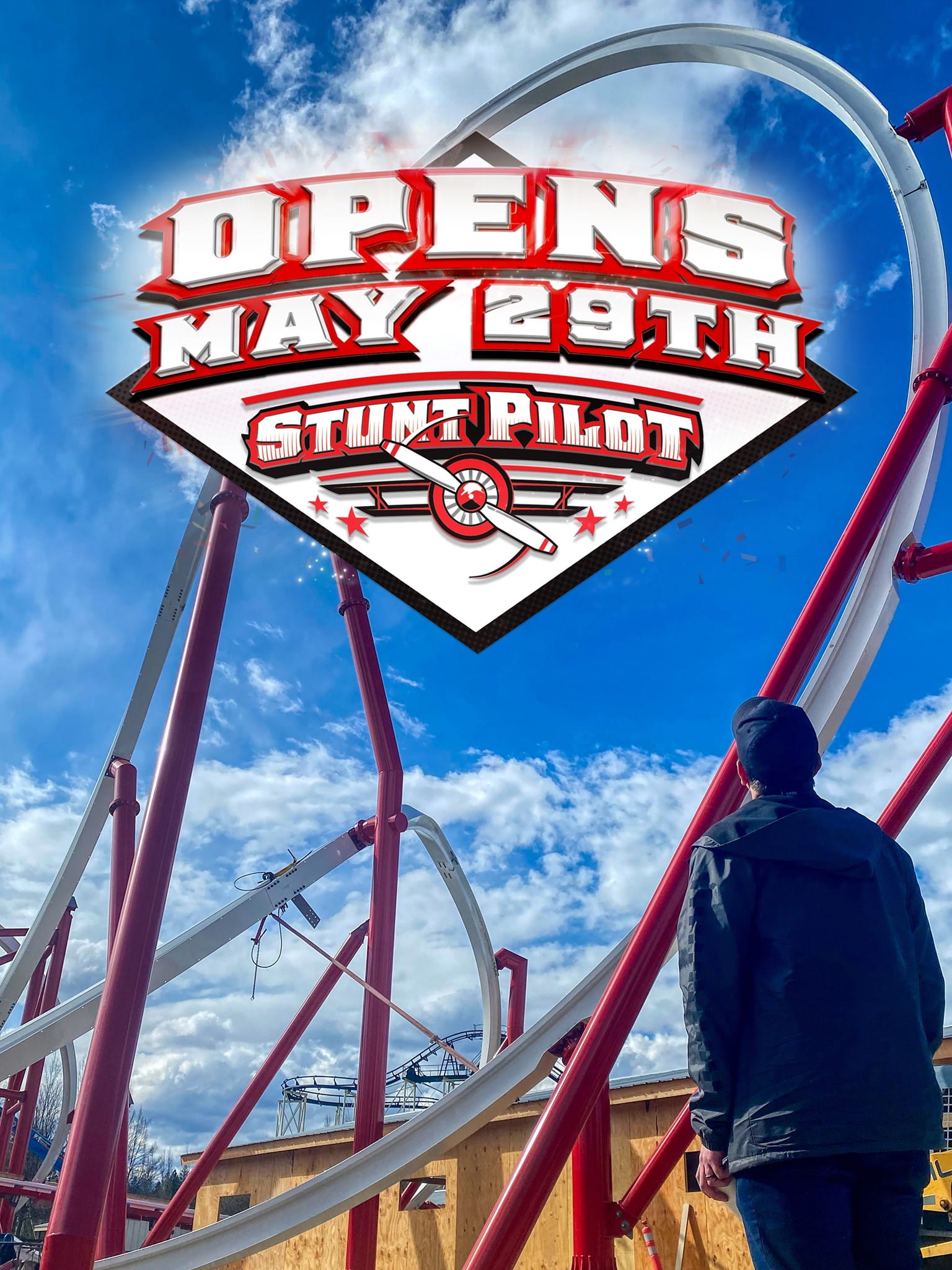 Stunt Pilot Nouvelle montagne russe de Silverwood single rail