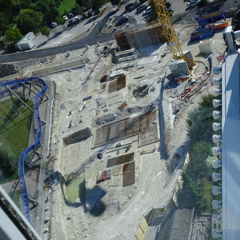 Travaux de la nouvelle attraction humide pour 2021 à Nigloland