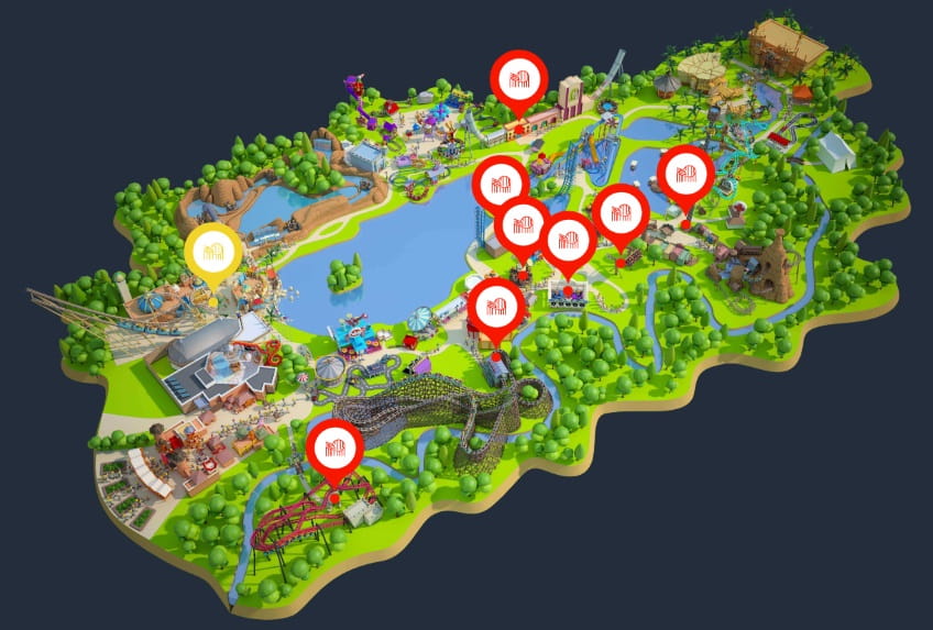 plan du parc d'attractions walibi belgium