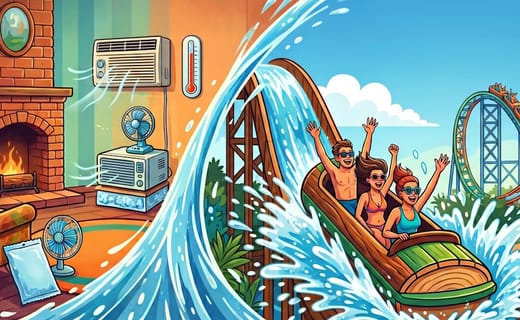 Comment rafraîchir sa maison en été ? L'alternative des parcs d'attractions